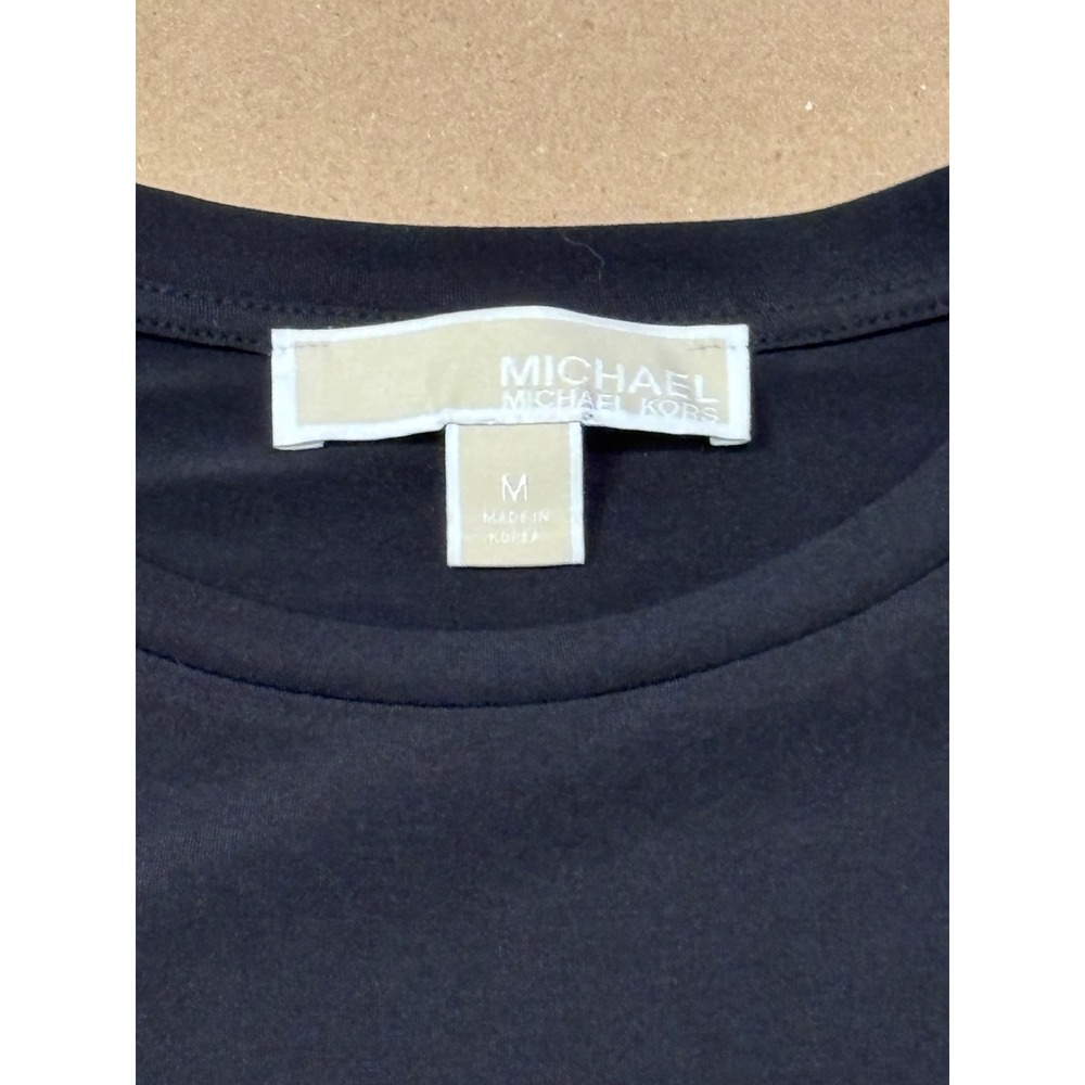 Michael Kors Black Long Sleeve Top Women Size M - Picture 3 of 6